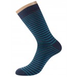 501 Style (39-41, blu) Хлопковые мужские носки с широкой резинкой и кеттельным швом.Рисунок в виде ярких горизонтальных полос
