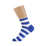 Mini Trend 4202 (35-38, blue scuro) Женские всесезонные носки в широкую контрастную полоску. Хлопок 80% , полиамид 15%, эластан 5%.